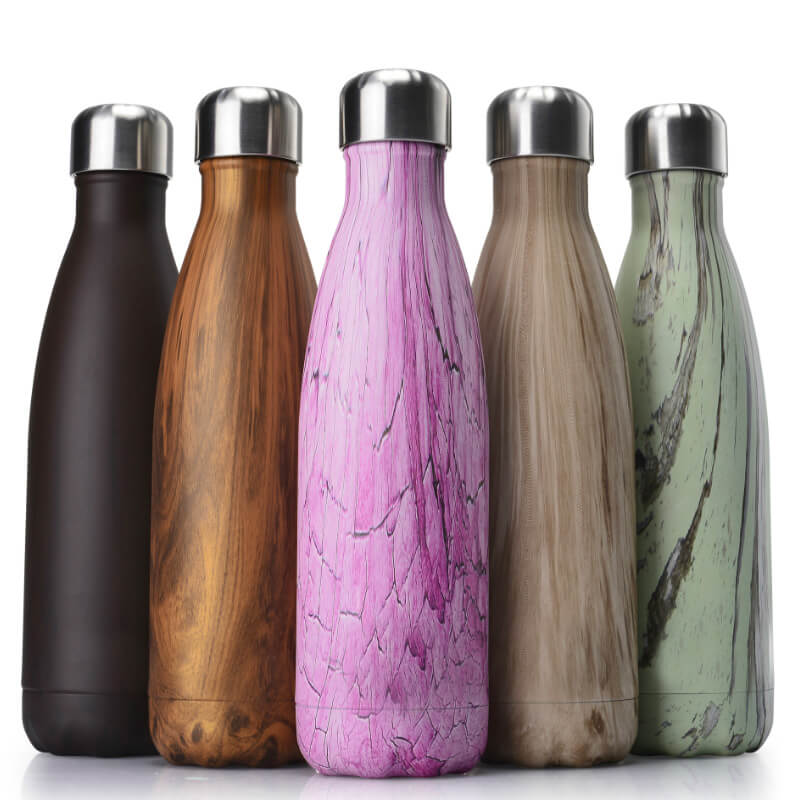 Double Walled Vacuum Insulated Cola Shape Thermos Flask 500ml