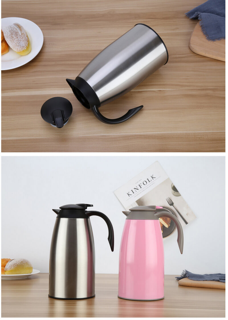 1500ml Stainless Steel Vacuum Coffee Pot Double Walled Insulated Water Kettle