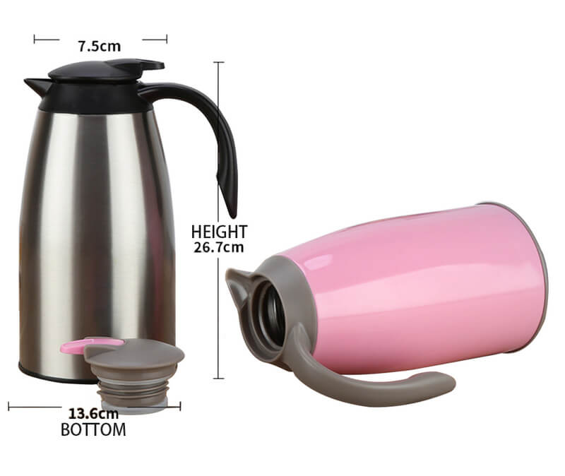 1500ml Stainless Steel Vacuum Coffee Pot Double Walled Insulated Water Kettle