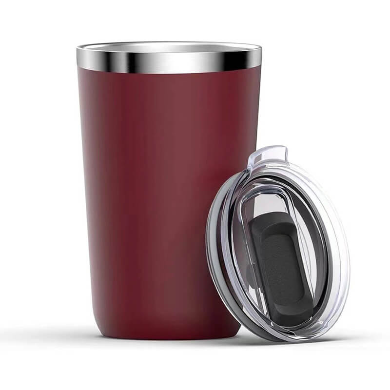 Double-wall stainless steel travel coffee mugs with lid for sale