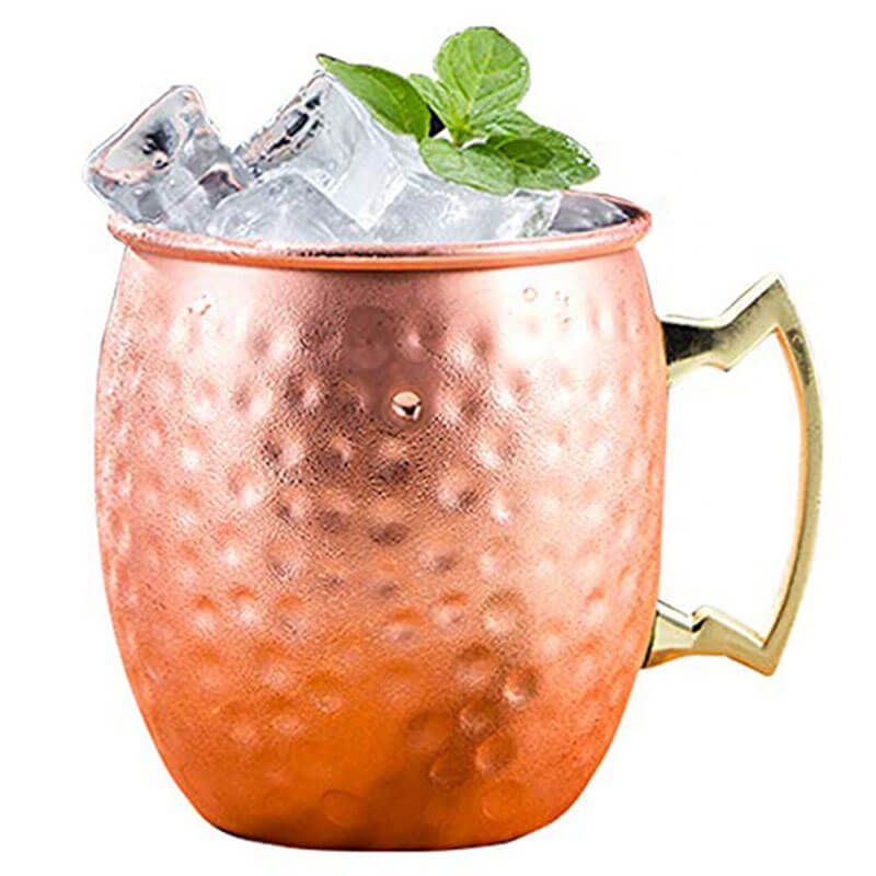 New Design Moscow Mule Mug Copper Coating Wine Cup Stainless Steel Beer Cocktail Mug