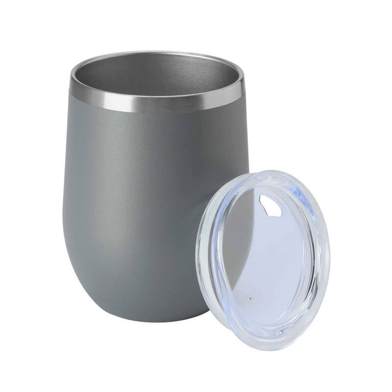 Wholesale Custom Stemless 12oz Vacuum Stainless Steel coffee Tumblers  mug with Lid and Straw