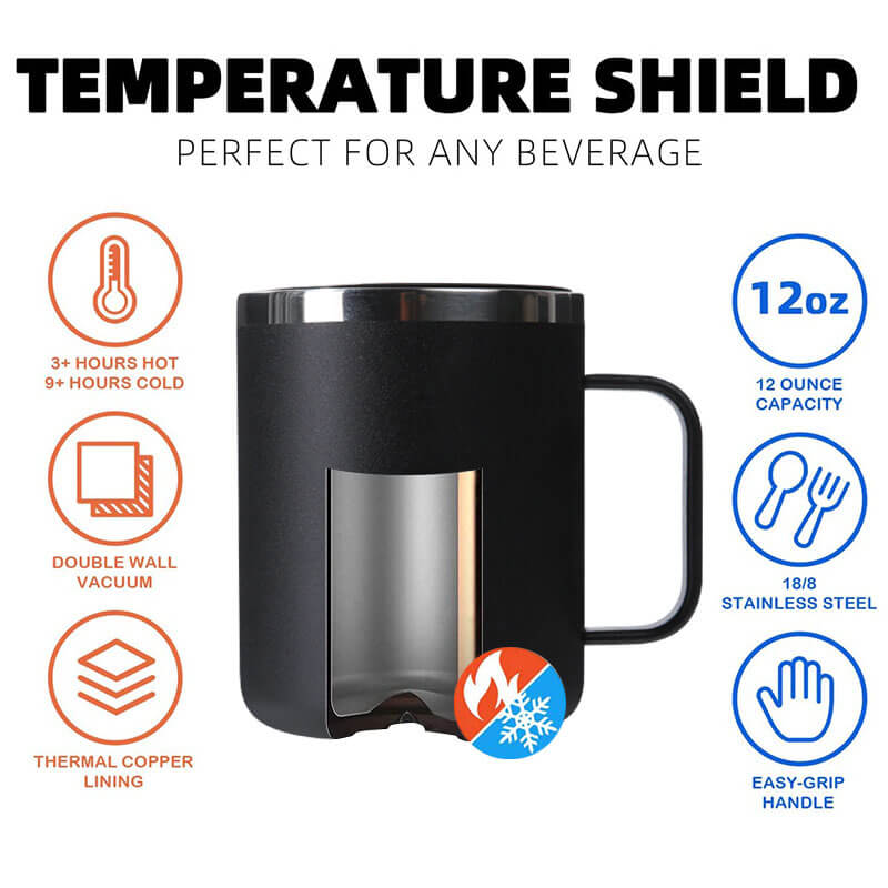 Wide Mouth Stainless Steel Travel Tumbler Vacuum Thermal Coffee Mug with Lid