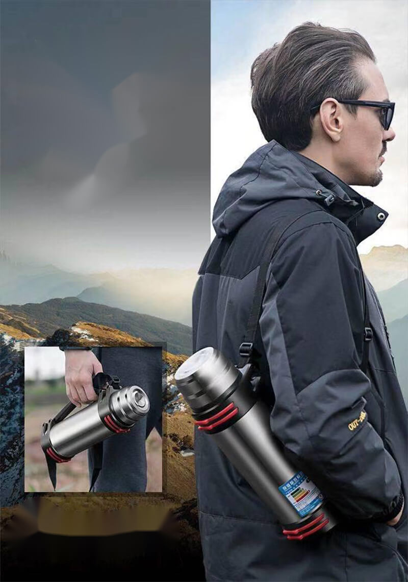 portable stainless steel vacuum insulated outdoor camping  sports water flask